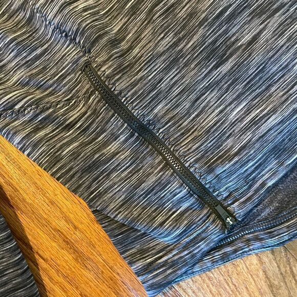 Athleta grey hooded pullover with zipper detail - Picture 3 of 6